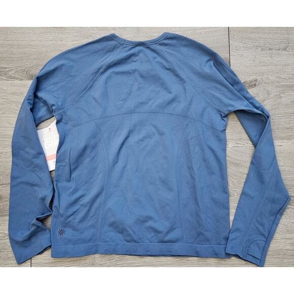 Athleta Girl Power Up Long-sleeved Shirt Blue Size Large 12 - Picture 5 of 5